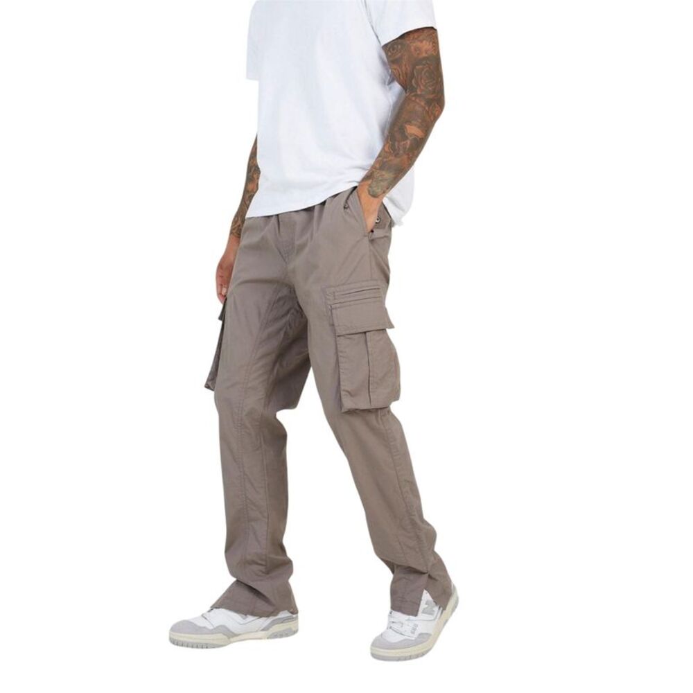 Brave Soul Mens Relaxed Fit Cargo Pants / Taupe